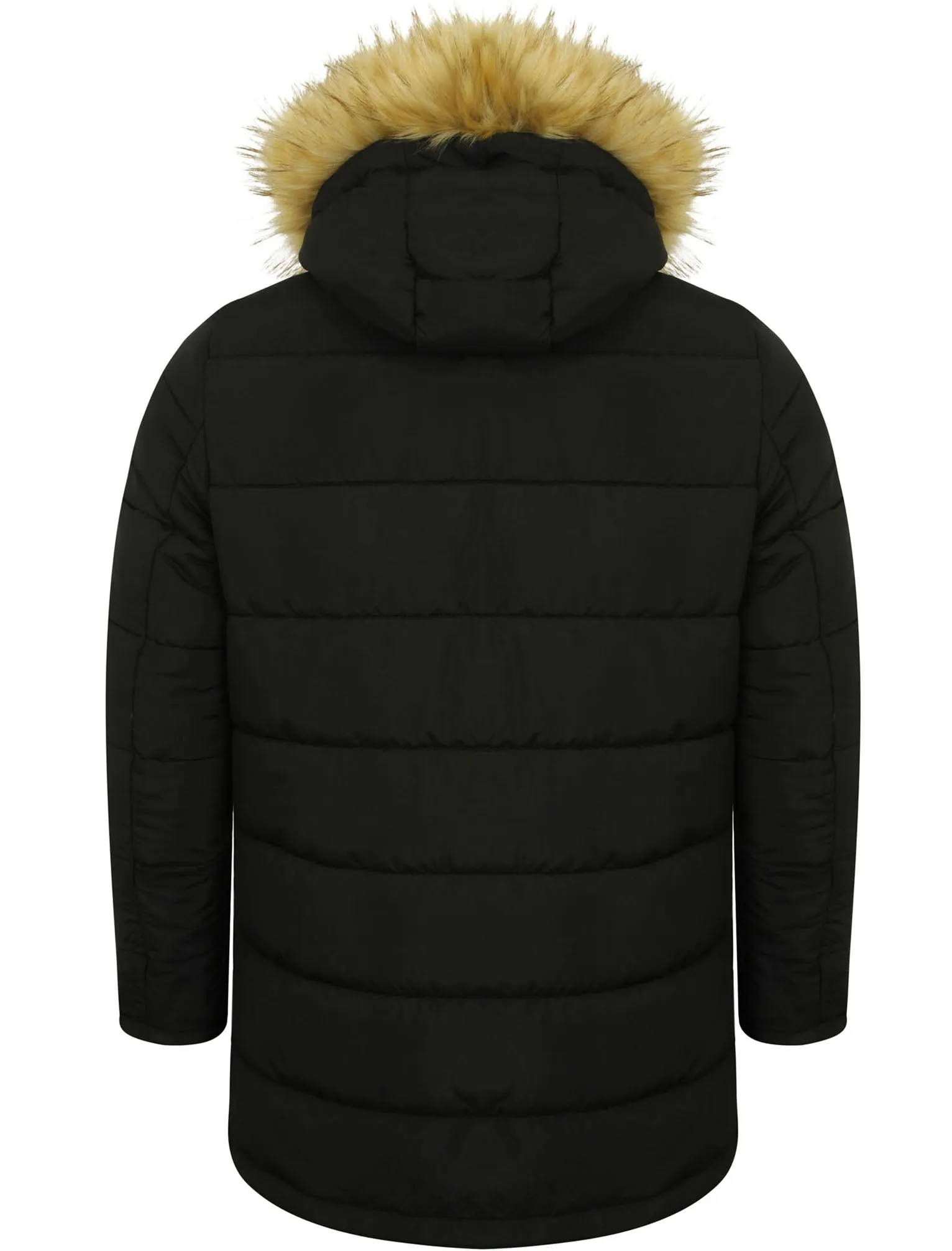 Porena Fur Trim Hooded Reversible Parka Jacket in Amazon Khaki & Black - Tokyo Laundry