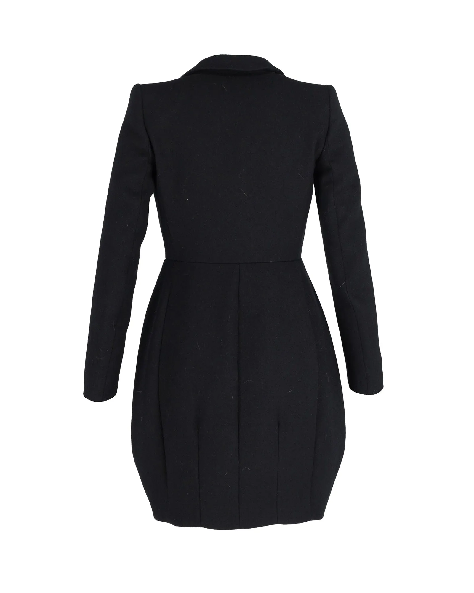 Prada Tailored Coat in Black Wool