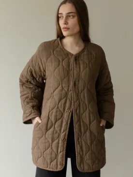 Quilted Coat - Cocoa