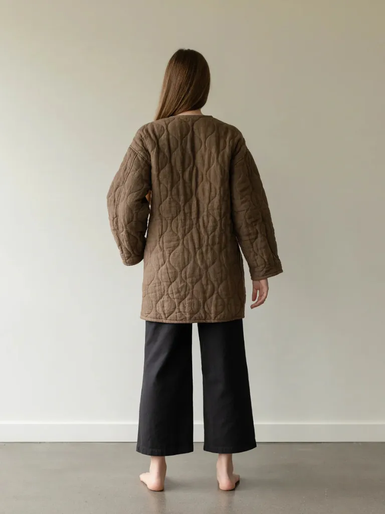 Quilted Coat - Cocoa