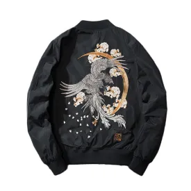 "Devil" Embroidered Bomber Jacket