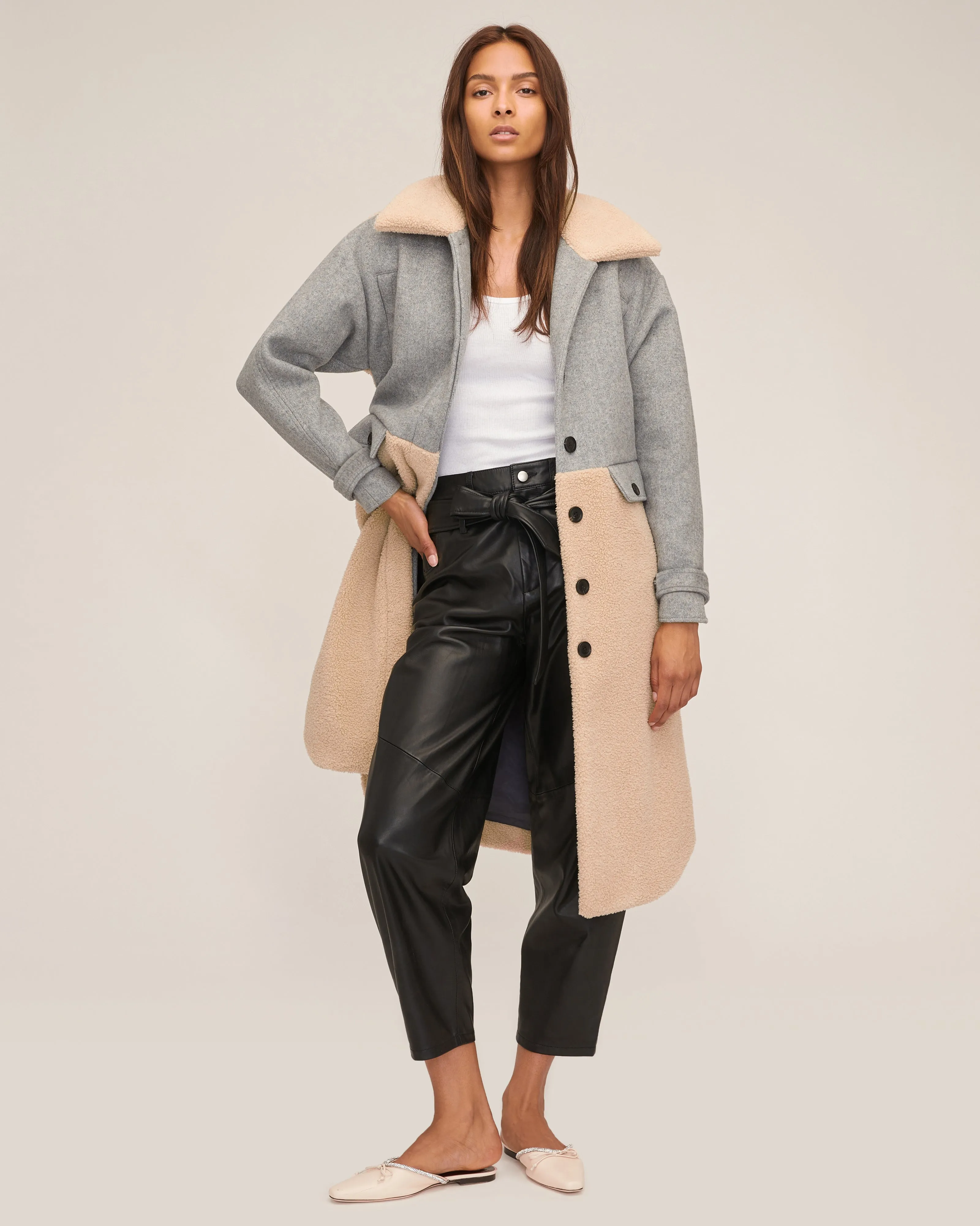 Reese Sherpa Wool Overcoat