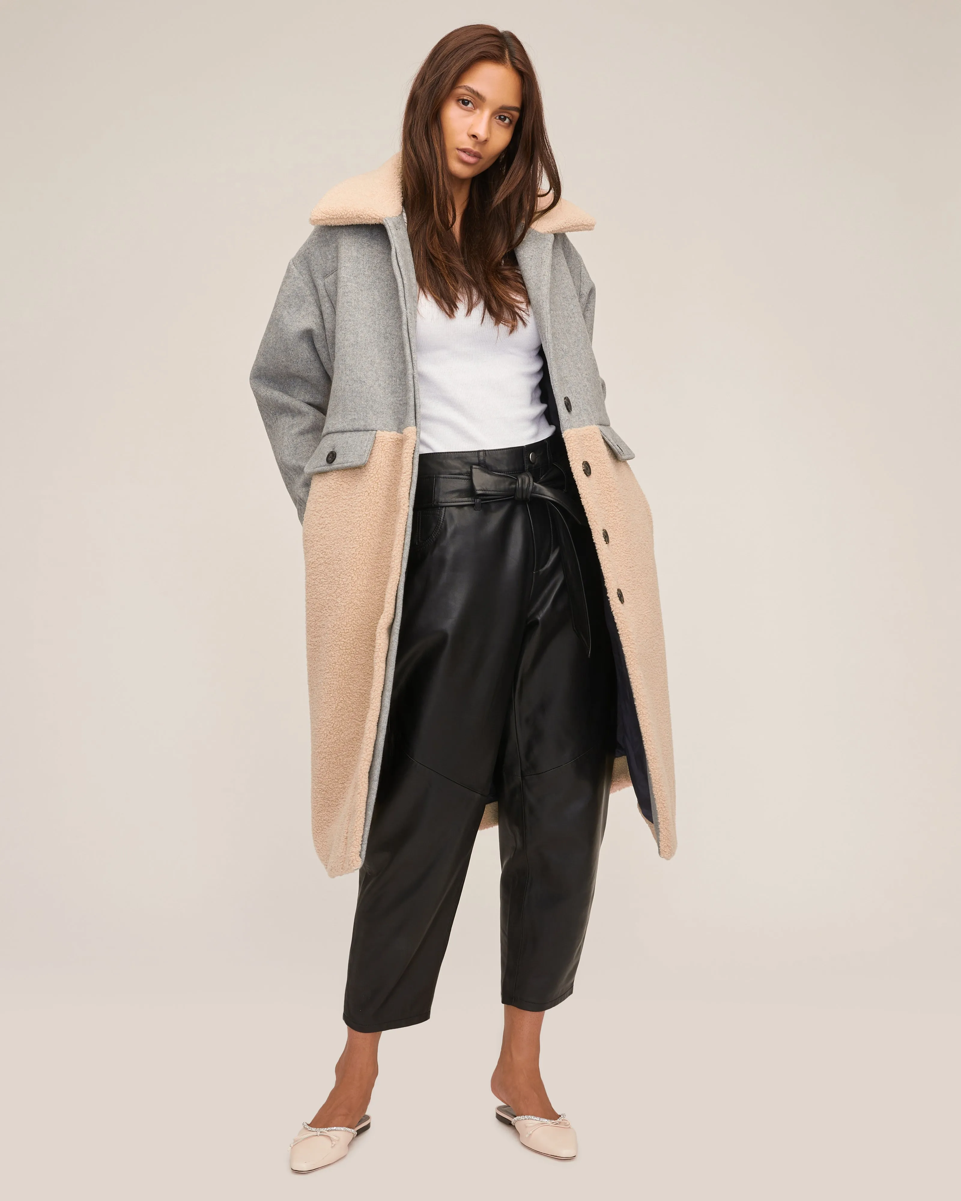 Reese Sherpa Wool Overcoat