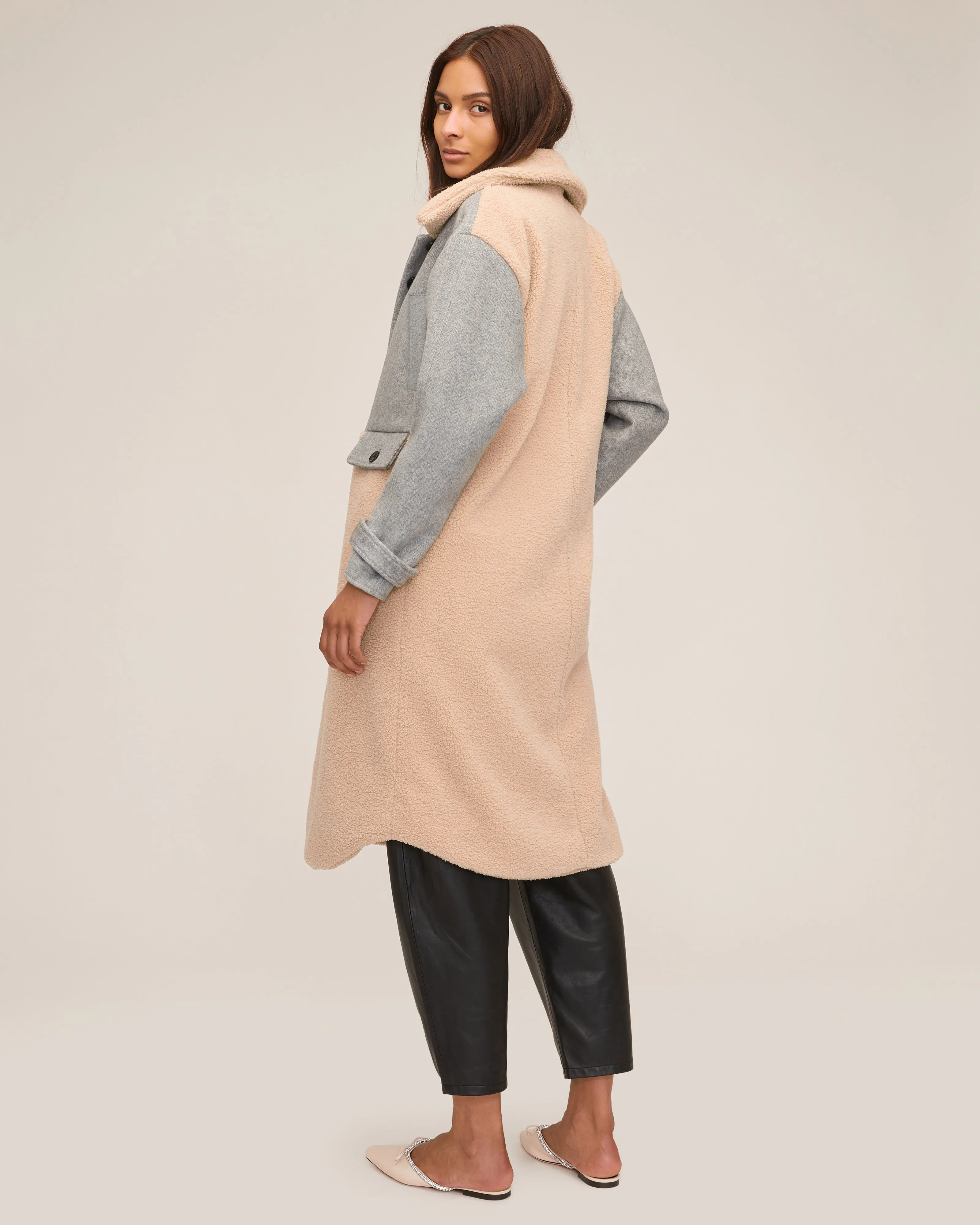 Reese Sherpa Wool Overcoat