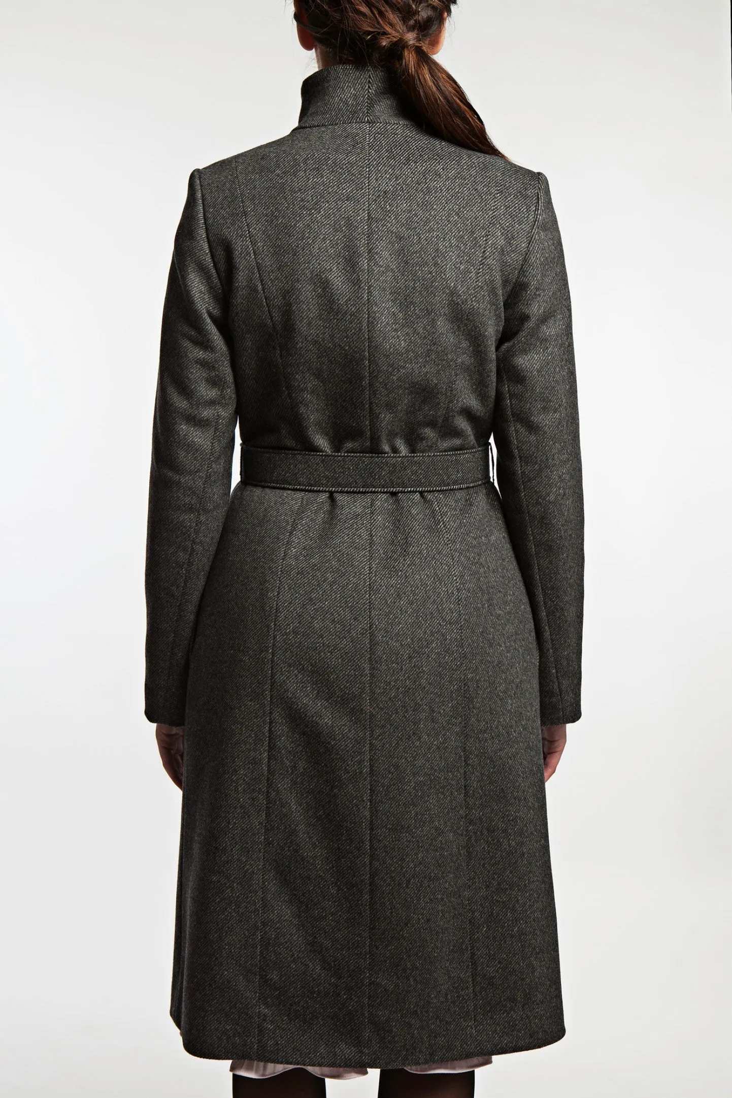 RUBIA DARK GRAY WOOL WINTER COAT