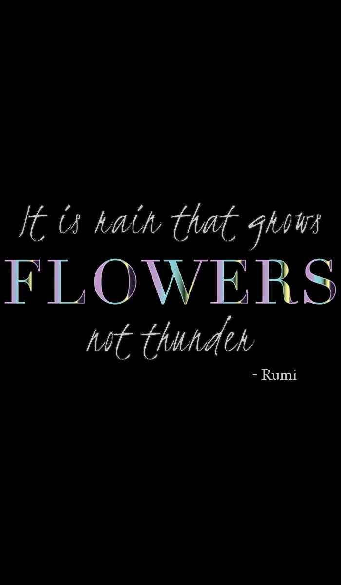 Rumi Quotes Fine Short Sleeve Womens T Shirt - Flowers - Black