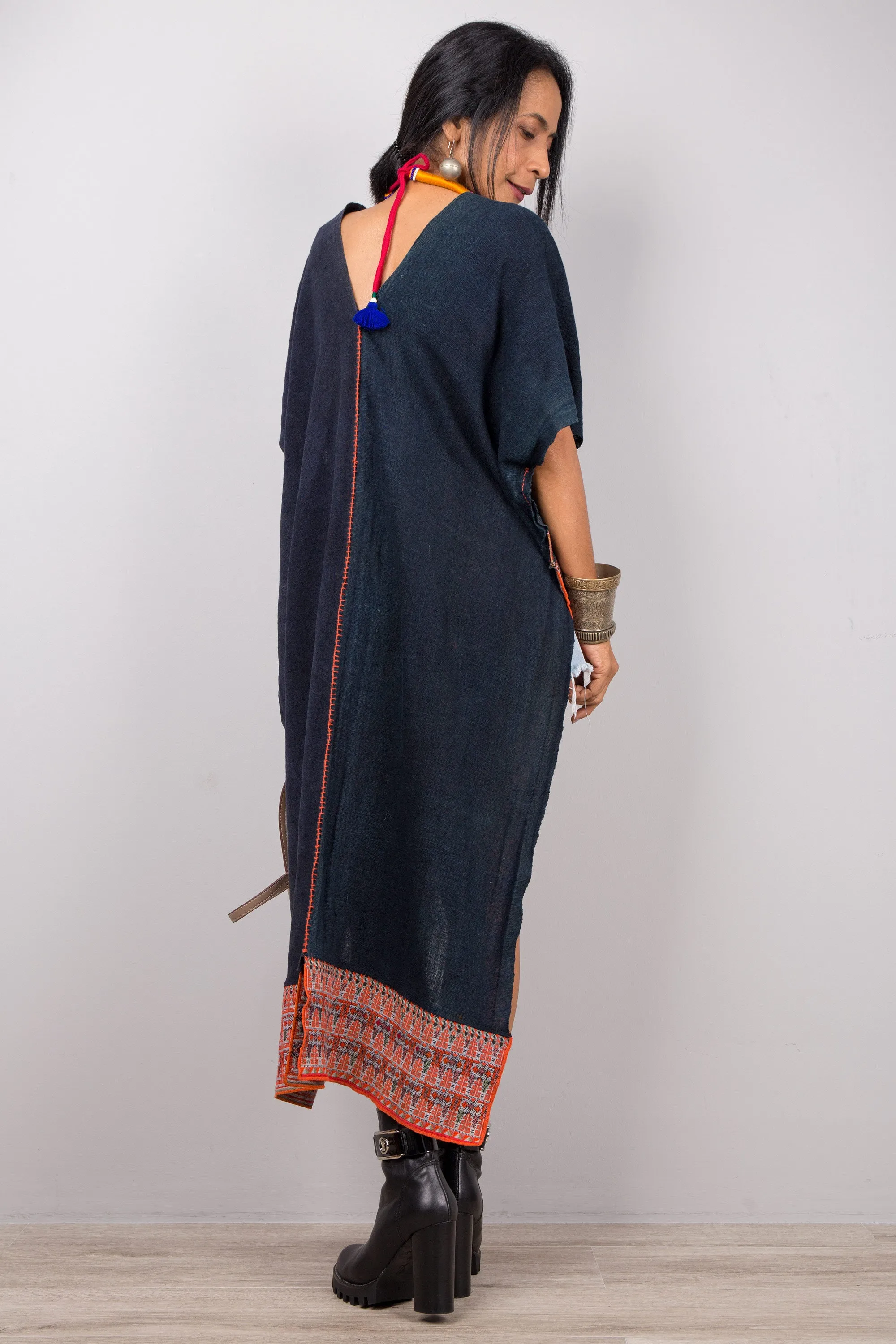 Short front ethnic kaftan top