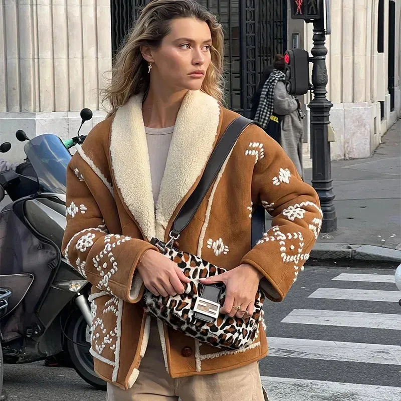 Sonya Navajo Faux Shearling Jacket