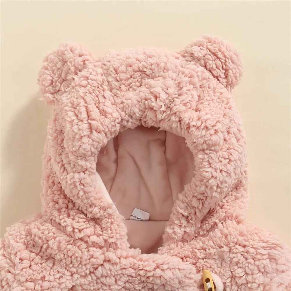 Teddy Bear Baby Velvet Hooded Coat