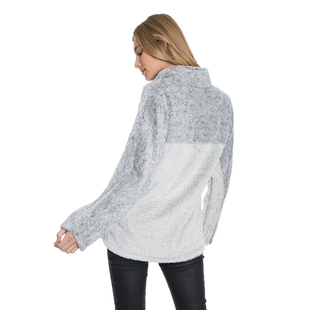 Tipped Shag Sherpa Pullover