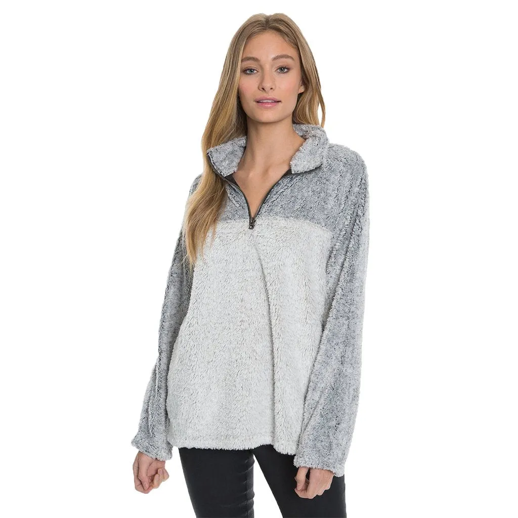 Tipped Shag Sherpa Pullover