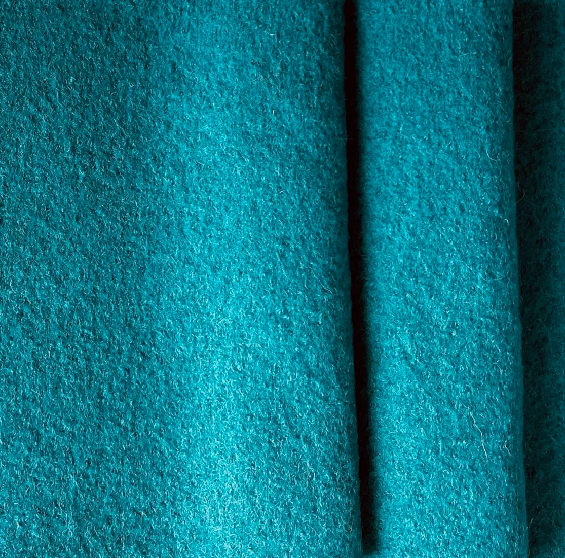 Turquoise Teal 12 oz. Boiled Wool Coating (Made in Germany)