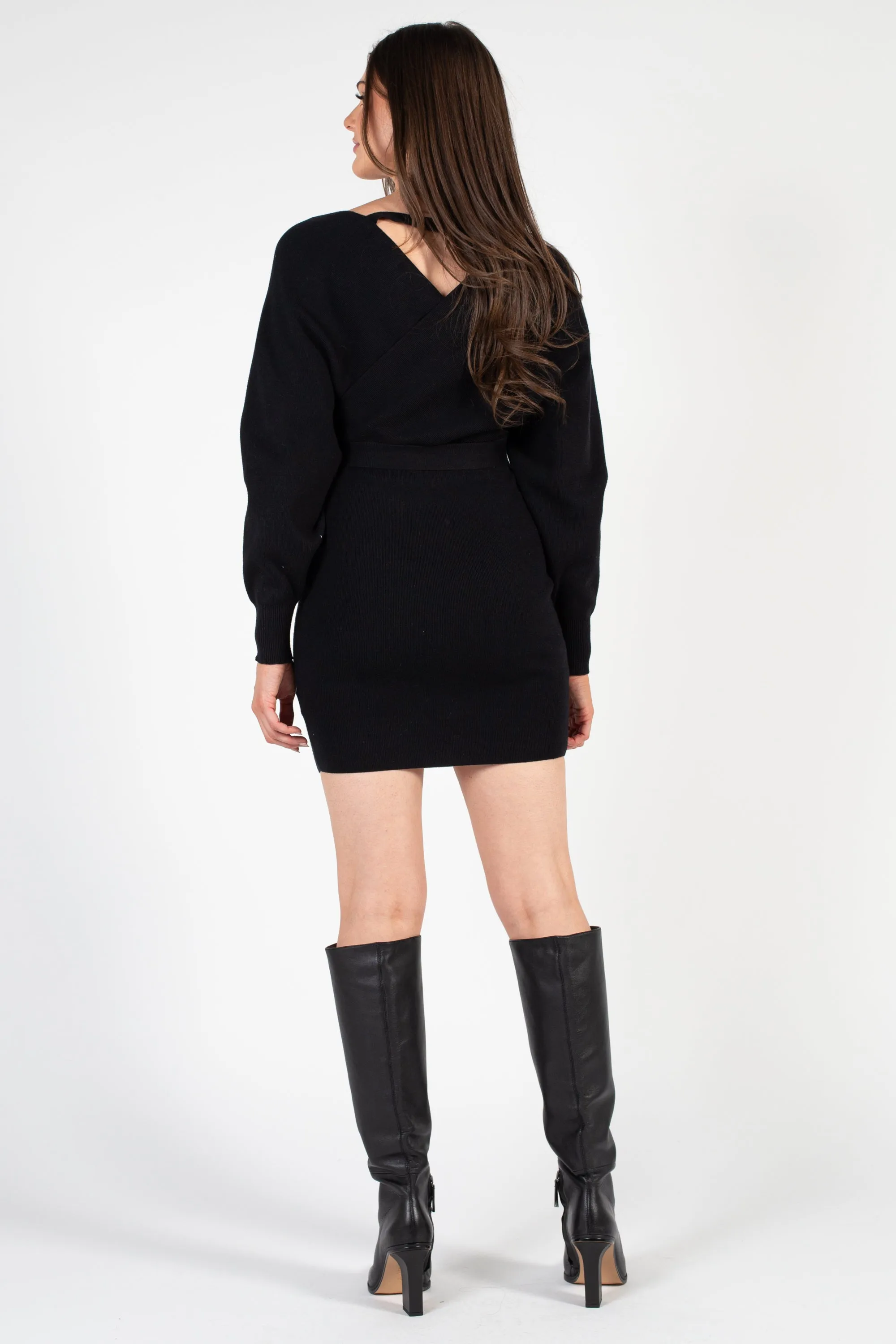 Valentina Tie Waist Sweater Dress