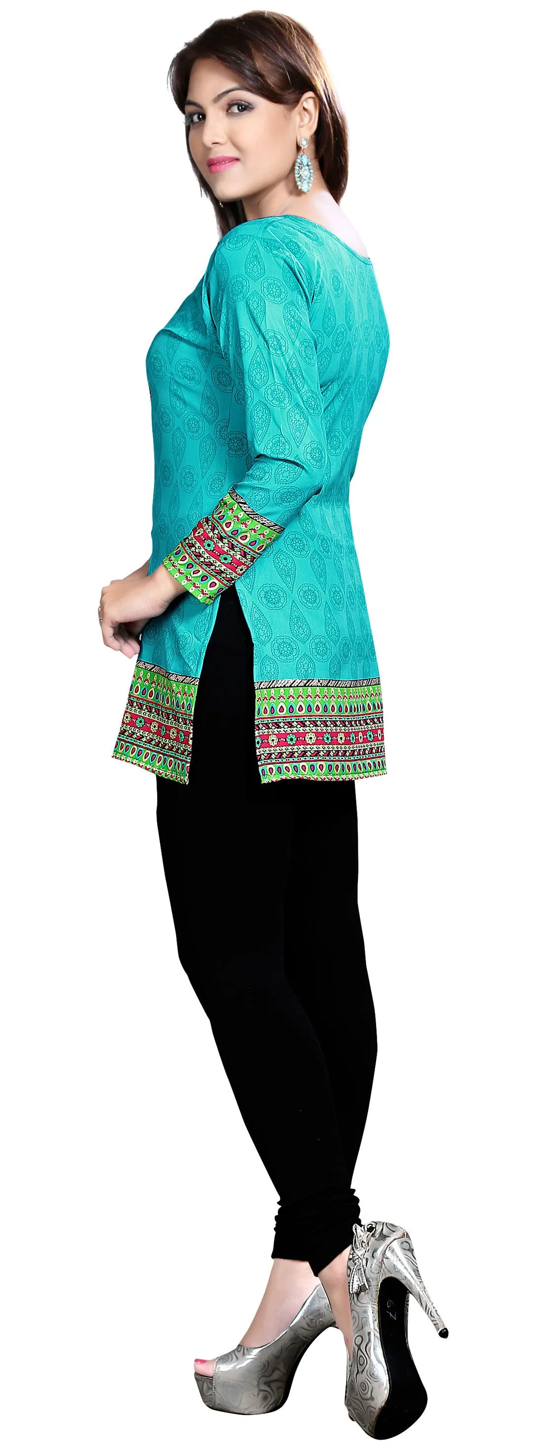 Vibrant Green India Kurti Online – Stylish Short Kurti for Women