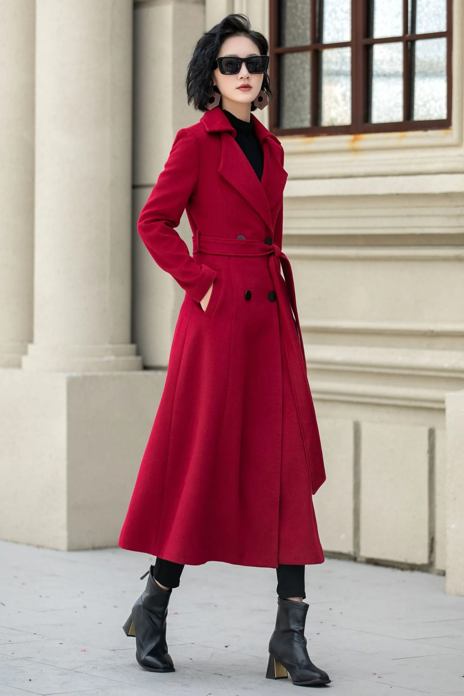 Vintage Inspired Winter Maxi Wool Coat 5348