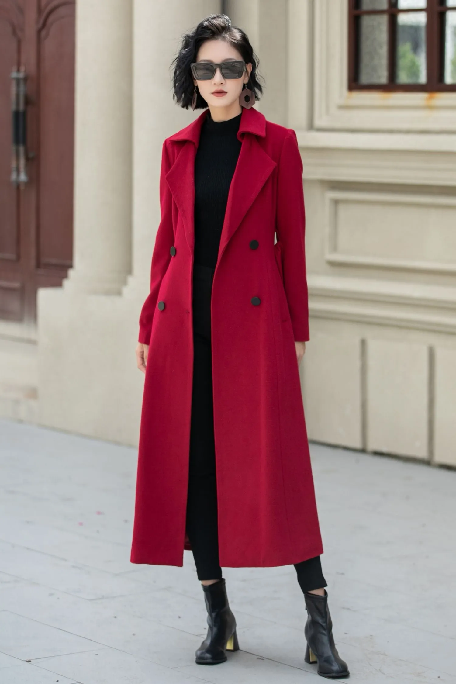 Vintage Inspired Winter Maxi Wool Coat 5348