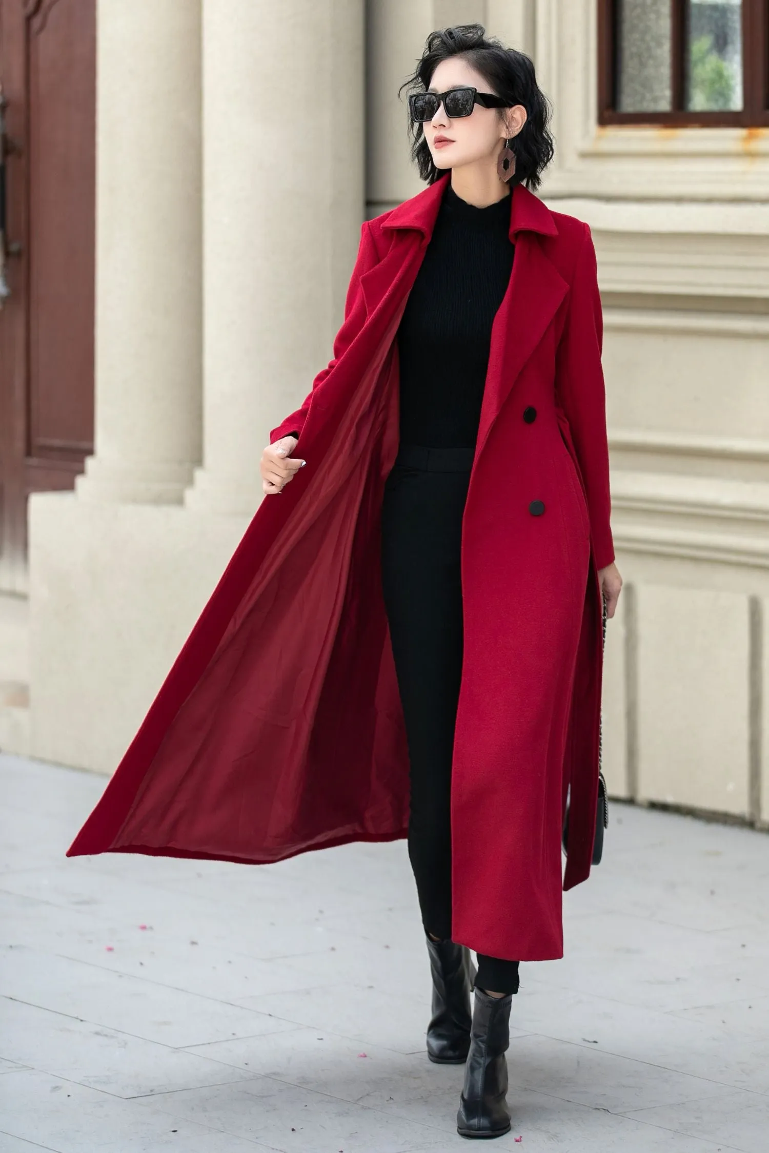 Vintage Inspired Winter Maxi Wool Coat 5348