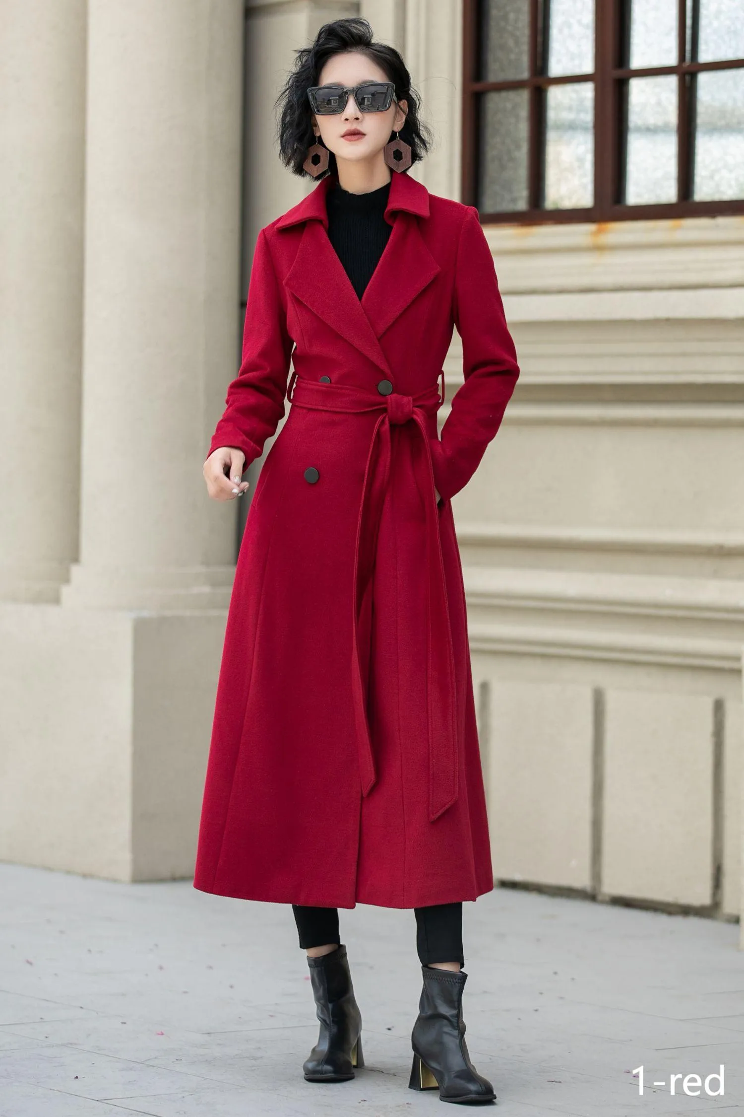 Vintage Inspired Winter Maxi Wool Coat 5348