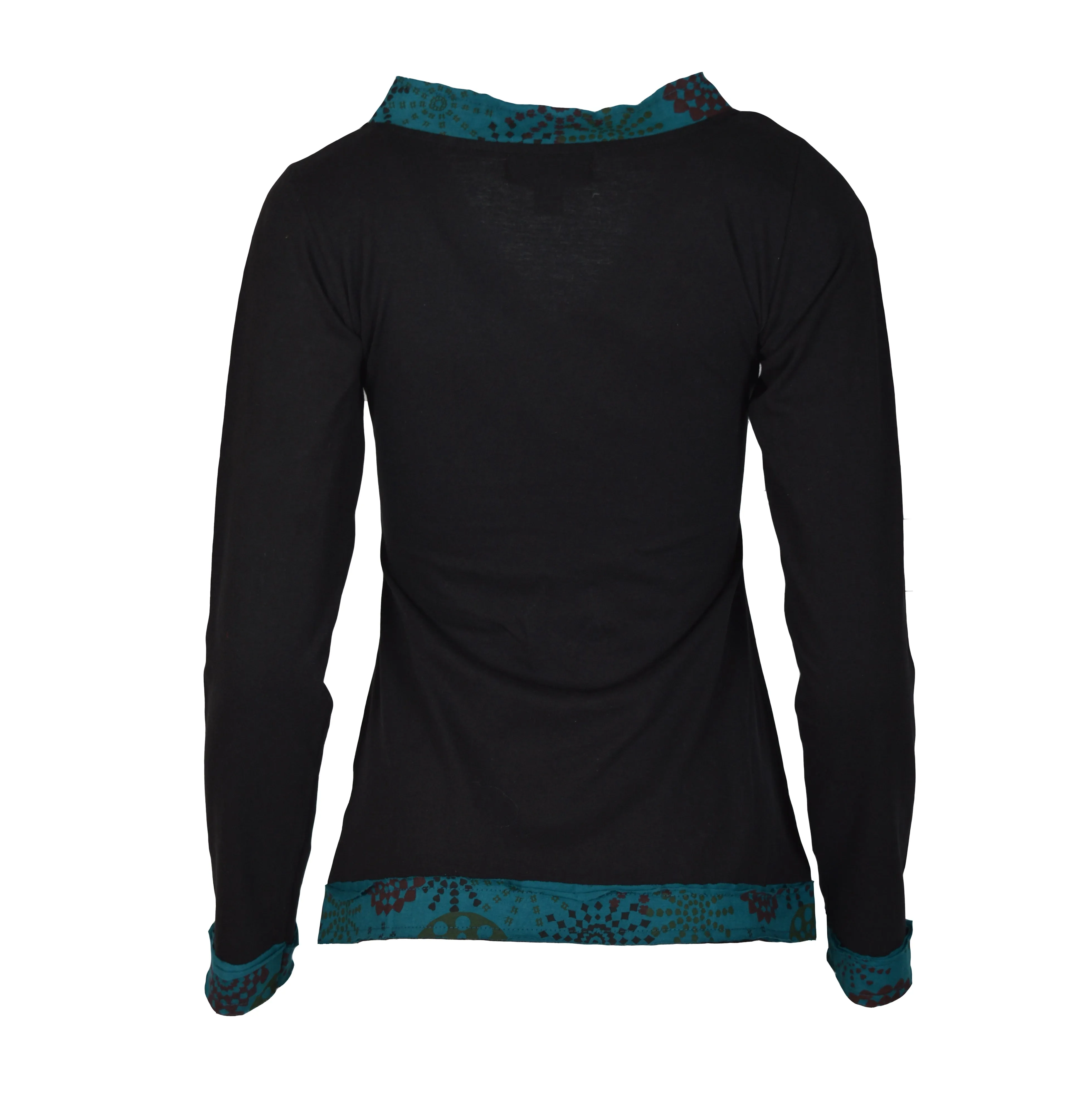 womens-long-sleeved-v-neck-design-tops-with-front-bird-embroidery-pigeon