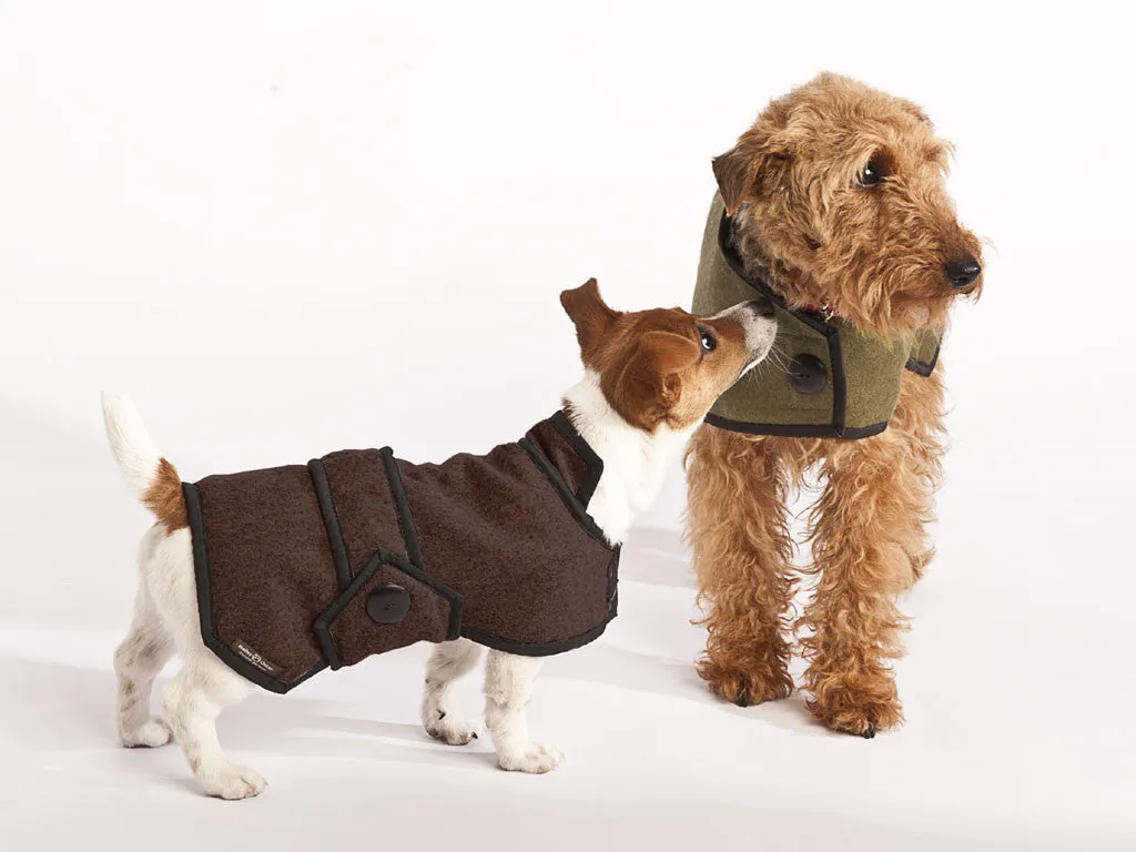 Wool Dog Coat (Brown)