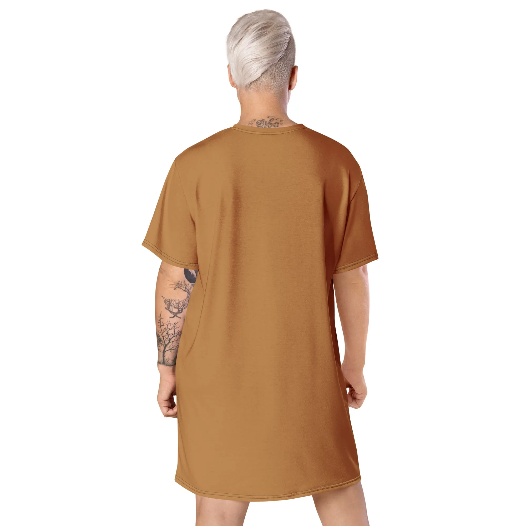 Work Hard Stay Humble T-shirt dress Nude