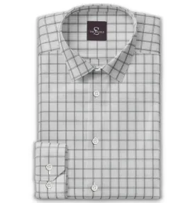 Wrinkle-free Gray Checks - Long Sleeve