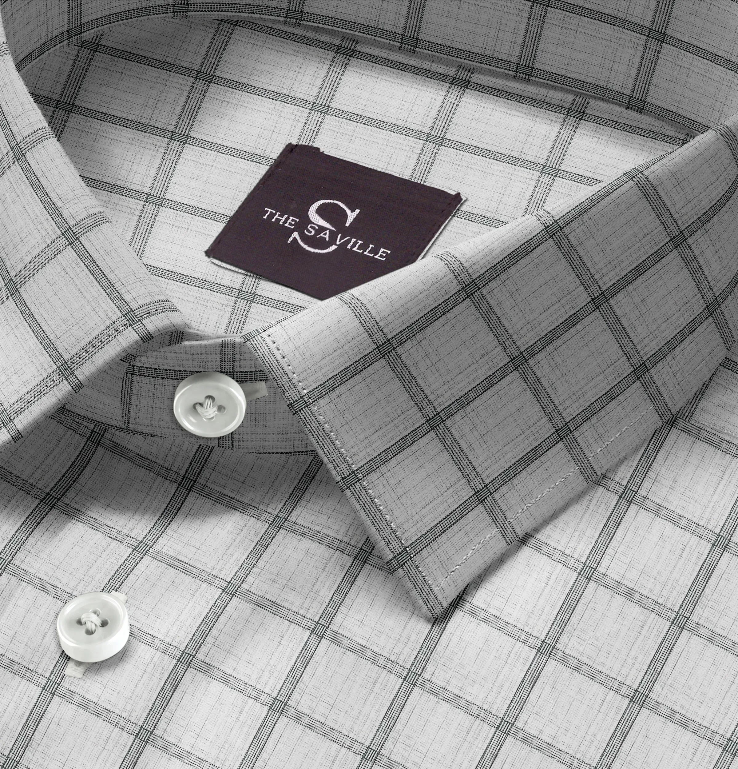 Wrinkle-free Gray Checks - Long Sleeve