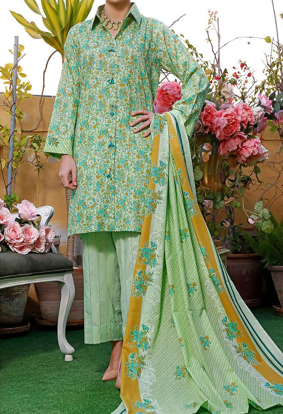 Wrinkle Free Prints by Amna Khadija Unstitched 3Piece Vol-08 Collection'2022-WFPV8-1048C