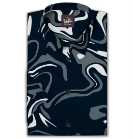 Wrinkle-Free - Swirls Abstract - Short Sleeve