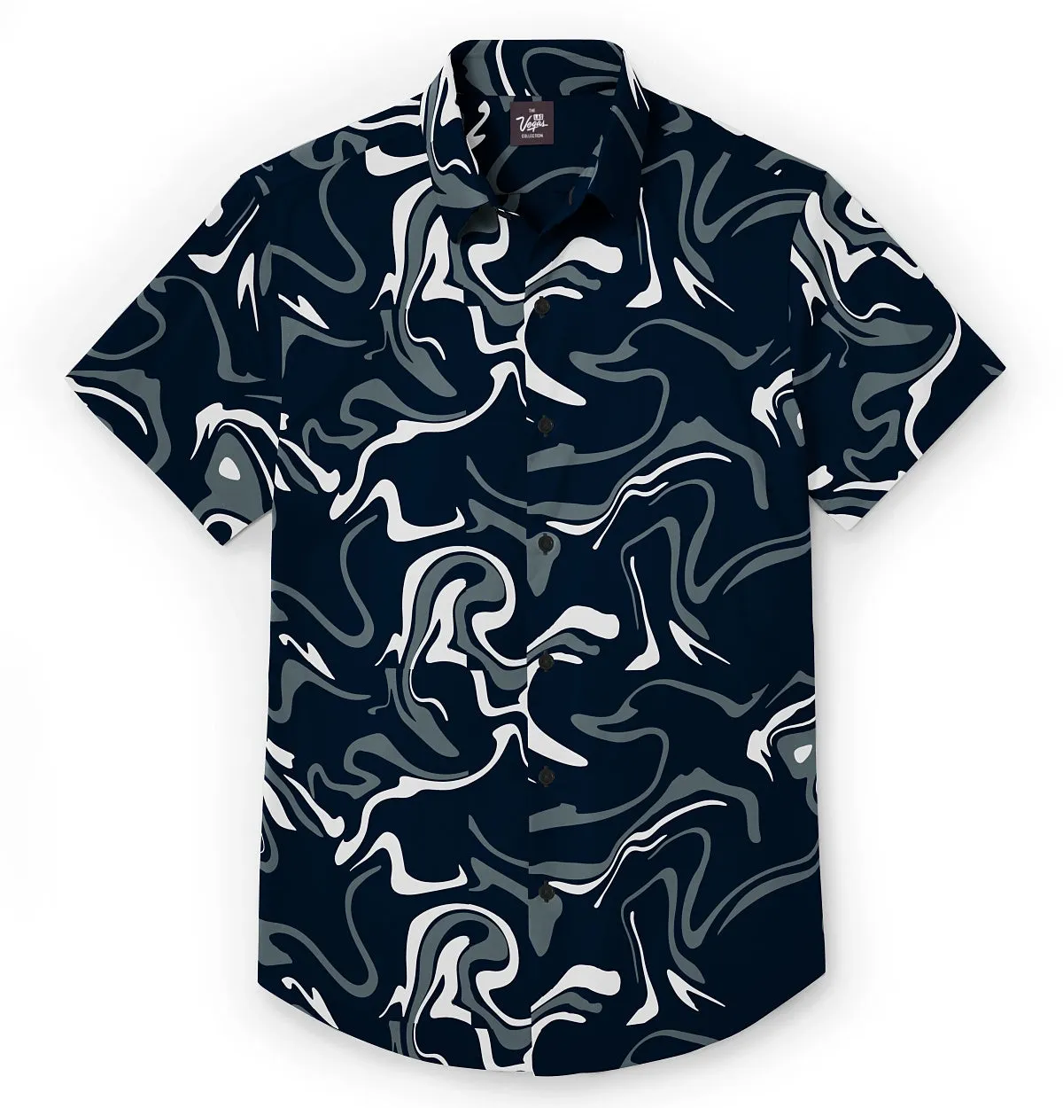 Wrinkle-Free - Swirls Abstract - Short Sleeve