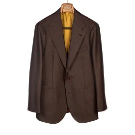 x Sartoria Carrara: Brown nailhead suit in Drapers "Five Stars" wool 12oz