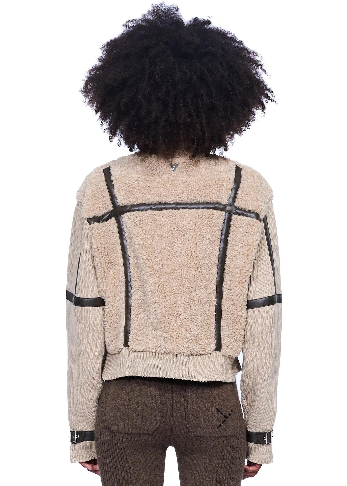 YUSE Knit Fur Shearing Jacket