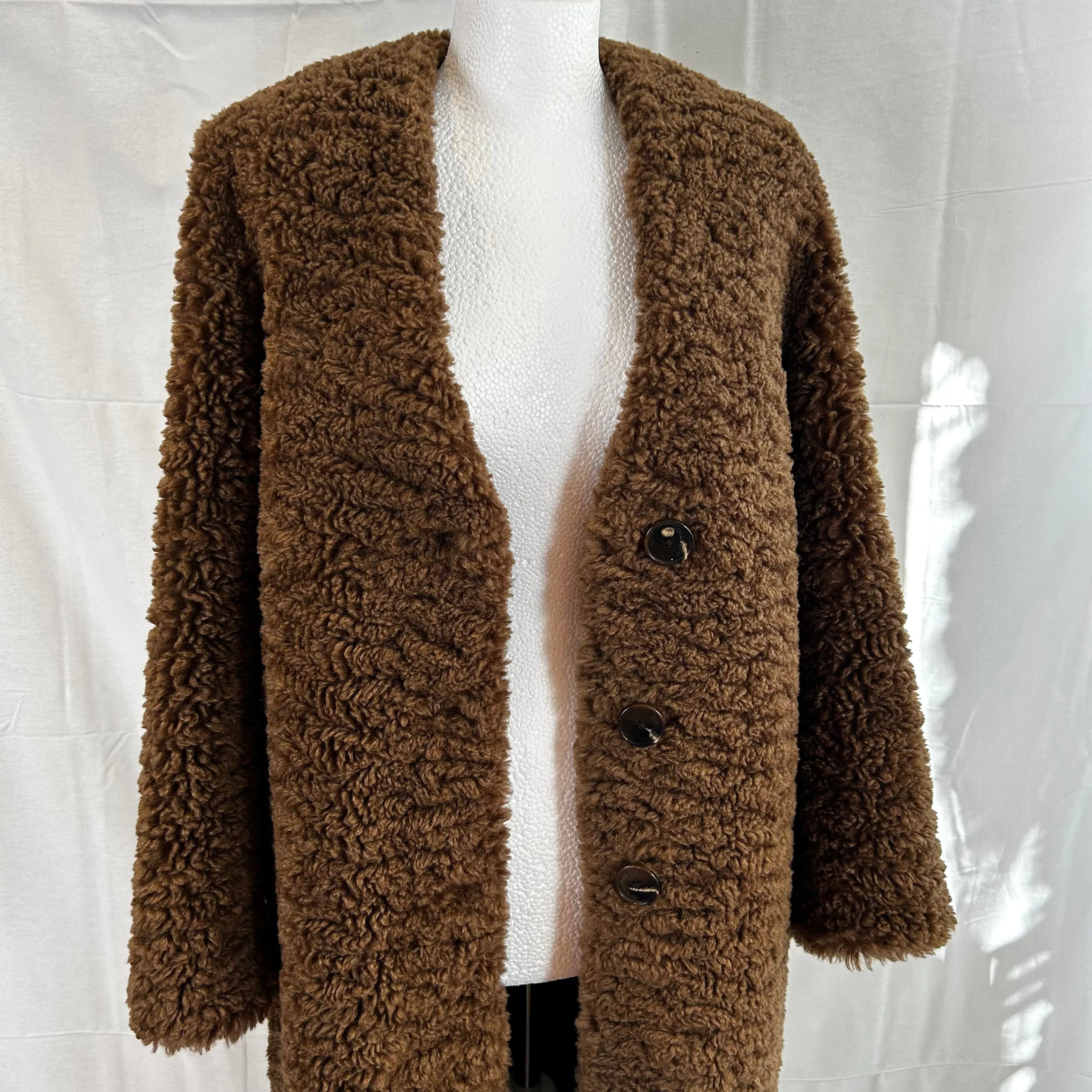 Zadig & Voltaire Brand New £1026 Marron Milan Teddy Coat M