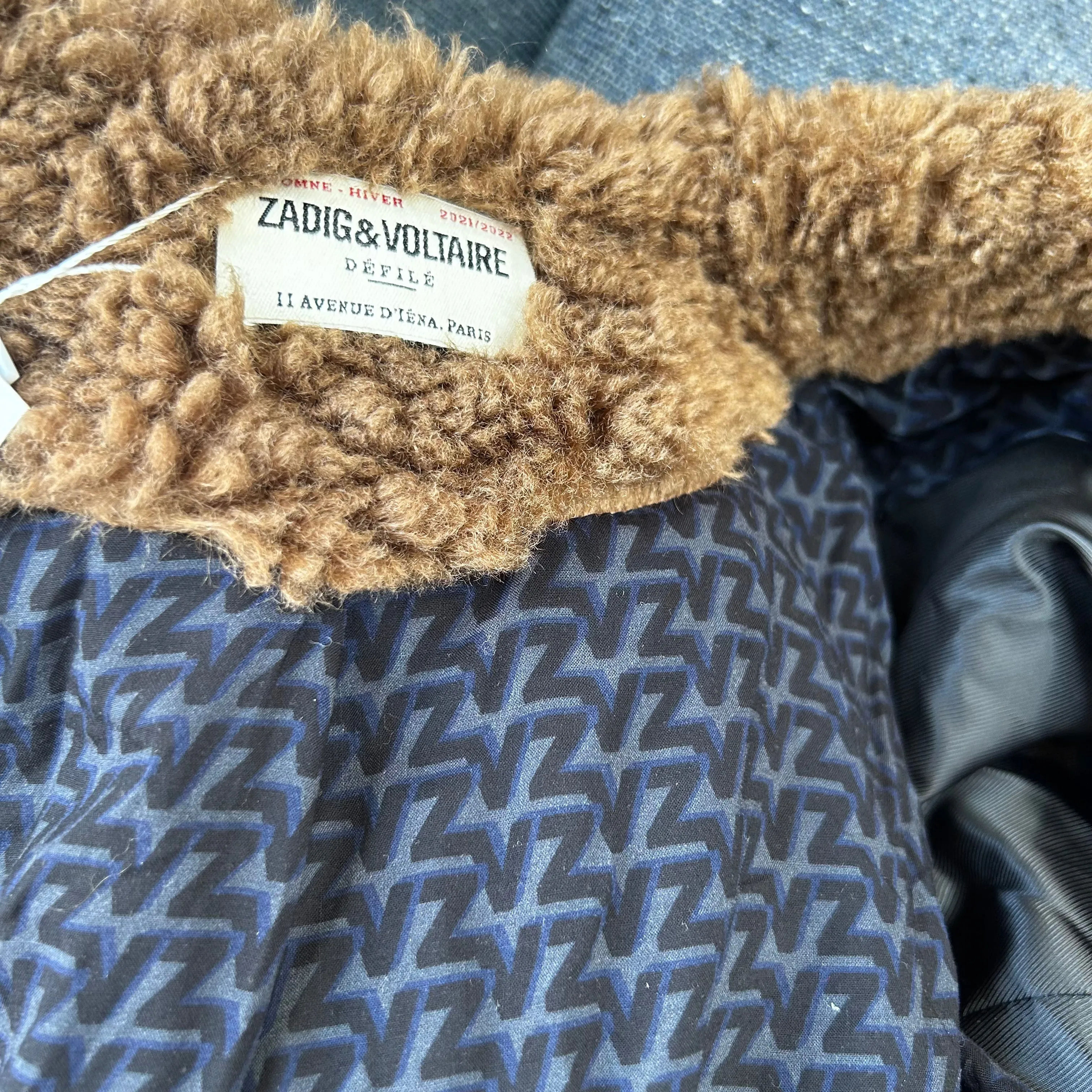 Zadig & Voltaire Brand New £1026 Marron Milan Teddy Coat M